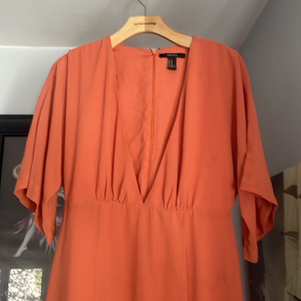 Forever 21 Orange Maxi Dress Size Medium - Picture 4 of 4